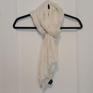 Cream sequin scarf